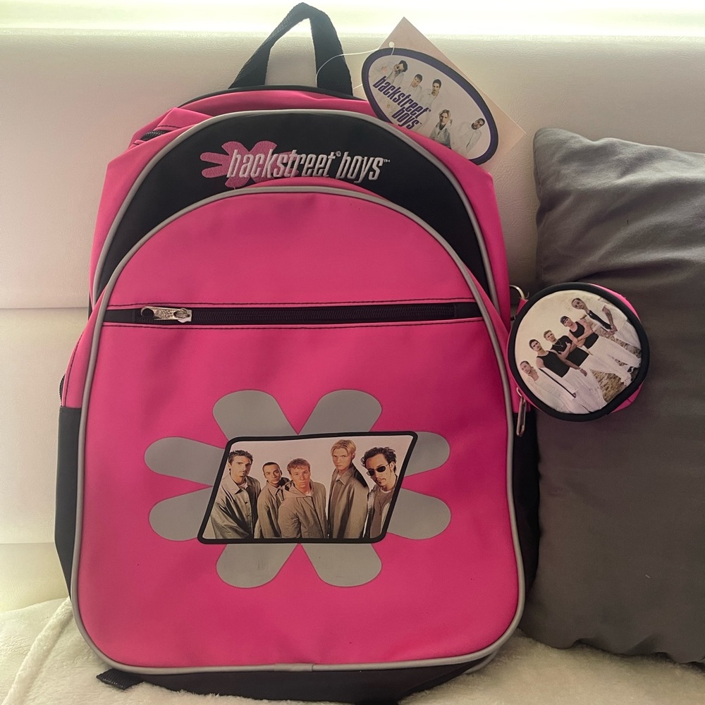 Backstreet Boys backpack  with small bag year 2000 original vintage rare!!!!!